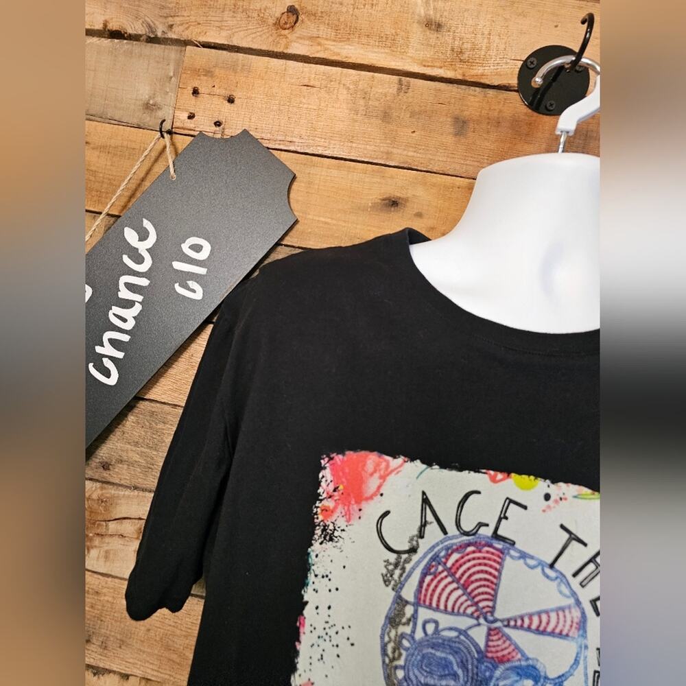 Men's Black Graphic Tee with Cage The Elephant Band CD Cover Size XXL - Picture 3 of 11